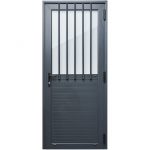Porte alu barraudée